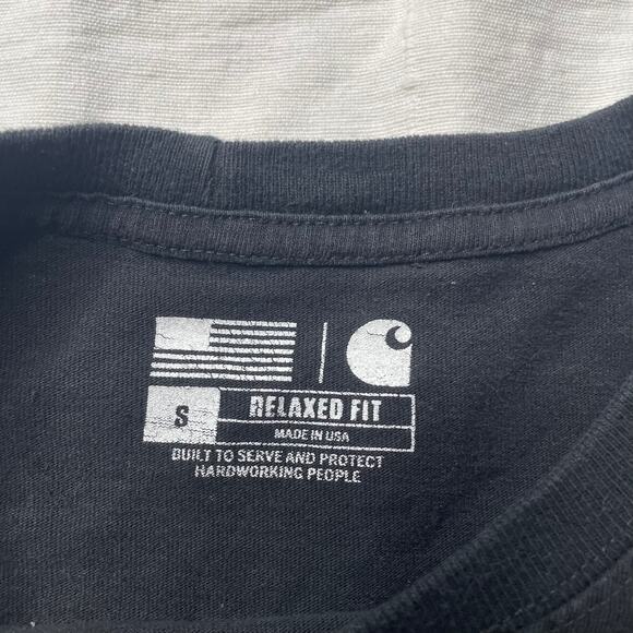 Carhartt Relaxed Fit Midweight Camo Flag Graphic Shirt Small Men's Long Sleeve - Picture 6 of 6